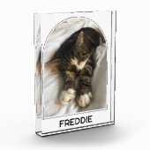 Gepersonaliseerde Pet Naam Modern Arch Fotoblokken (Links)