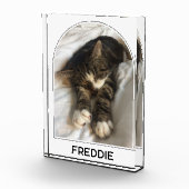 Gepersonaliseerde Pet Naam Modern Arch Fotoblokken (Rechts)