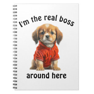 Gepersonaliseerde Pet Photo Boss Dog Notitieboek