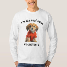 Gepersonaliseerde Pet Photo Boss Dog T-shirt