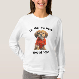 Gepersonaliseerde Pet Photo Boss Dog T-shirt