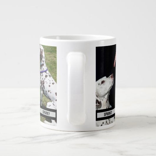 Gepersonaliseerde Pet Photo Collage Mobiele Telefo Extra Grote Beker (Achterkant)