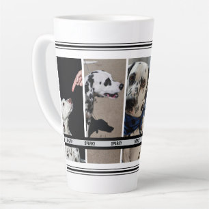 Gepersonaliseerde Pet Photo Collage Mobiele Telefo Latte Mok
