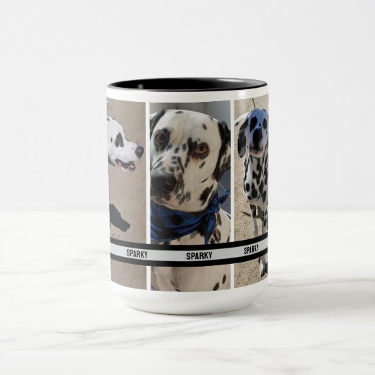 Gepersonaliseerde Pet Photo Collage Mobiele Telefo Mok (Midden)