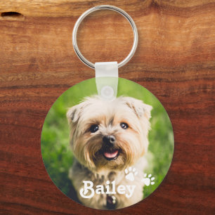 Gepersonaliseerde Pet Photo Dog Paws Sleutelhanger