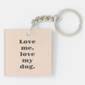 Gepersonaliseerde Pet Photo Hondenliefhebber Dusty Sleutelhanger (Achterkant)