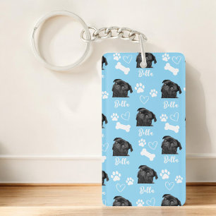 Gepersonaliseerde Pet Photo Hondenliefhebber Insta Sleutelhanger