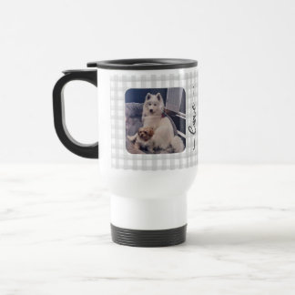 Gepersonaliseerde Pet Photo Love Paw Print Reismok Reisbeker