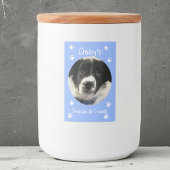 Gepersonaliseerde Pet Treat Jar Voedselcontainer Etiket