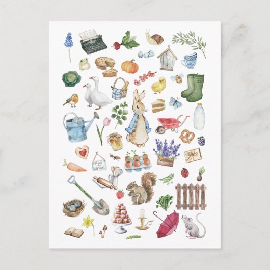 Gepersonaliseerde Peter het konijn Briefkaart (Voorkant)