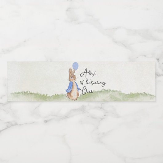 Gepersonaliseerde Peter Rabbit Water Bottle labels Waterfles Etiket (Enkel label)