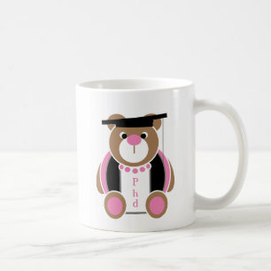 Gepersonaliseerde Phd schattig vrouw teddybeer Koffiemok