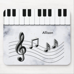 Gepersonaliseerde Piano Keys en Muzieknoten Muismat