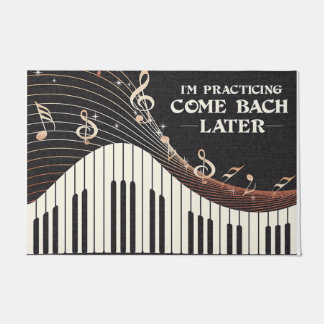 Gepersonaliseerde Piano Player Gift, ik oefen Deurmat
