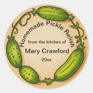 Gepersonaliseerde Pickle Canning Jarring Labels