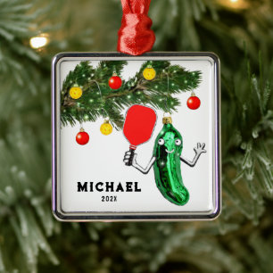 Gepersonaliseerde Pickleball 2024 Collectible Metalen Ornament