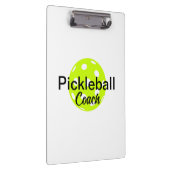 Gepersonaliseerde Pickleball Coach Naam Klembord (Rechts)