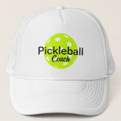 Gepersonaliseerde Pickleball Coach Naam Trucker Pet (Voorkant)