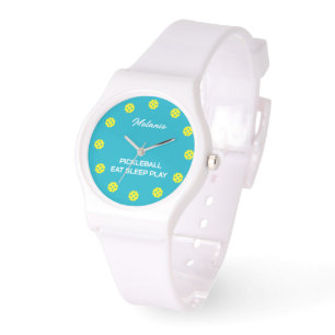 Gepersonaliseerde pickleball horloge cadeau voor v