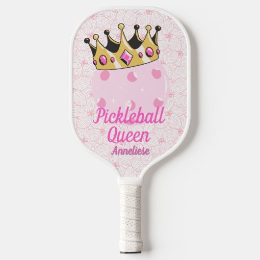 Gepersonaliseerde "Pickleball Queen" met Crown Des Pickleball Paddle (Voorkant)