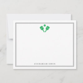 Gepersonaliseerde Pickleball Stationery Custom Not Notitiekaartje