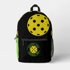 Gepersonaliseerde Pickleball Theme Sport Bag Rugza Bedrukte Rugzak