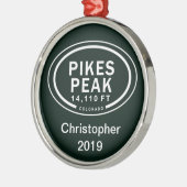Gepersonaliseerde Pikes Peak CO Mountain Ornament (Links)