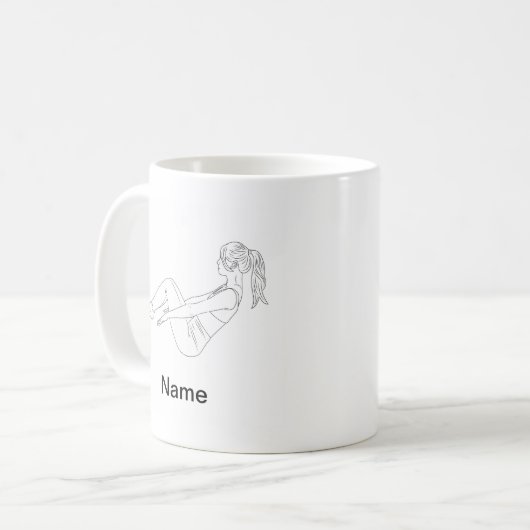 Gepersonaliseerde Pilates keramische Mok (Voorkant links)