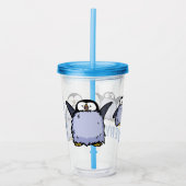 Gepersonaliseerde Pinguïn Kuiken Groot In Happy Tu Acryl Drinkbeker (Voorkant)