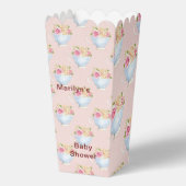 Gepersonaliseerde Pink Boho Florals Popcorn Box Bedankdoosjes (Voorkant)