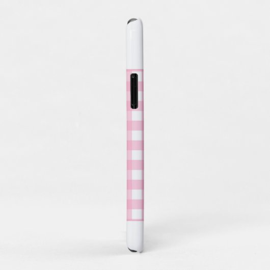 Gepersonaliseerde Pink Gingham Plaid Case-Mate iPhone Case (Achterkant/rechts)