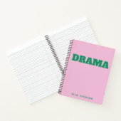Gepersonaliseerde Pink Green Drama Theatre School Notitieboek (Binnen)