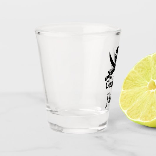 Gepersonaliseerde Piraat Kapitein Shot Glas (Links)