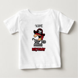 Gepersonaliseerde Pirate 2e verjaardag t-shirt