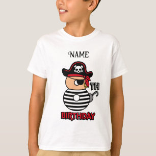 Gepersonaliseerde Pirate 8e verjaardag t-shirt
