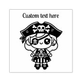 Gepersonaliseerde Pirate Meisje Rubberstempel (Afrduk)