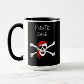 Gepersonaliseerde Pirate Skull Crossbones Coffee M Mok (Links)