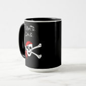 Gepersonaliseerde Pirate Skull Crossbones Coffee M Mok (Voorkant links)