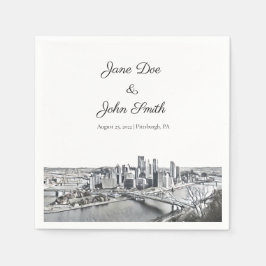 Gepersonaliseerde Pittsburgh Cocktail Napkin Servet