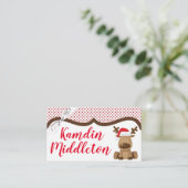 Gepersonaliseerde Plaatskaarten Rendier Kerstmis X Plaatskaartje (Staand voorkant)