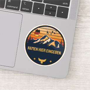 Gepersonaliseerde plaatsnaam Duitsland Rond design Sticker