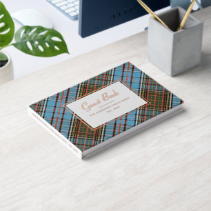 Gepersonaliseerde Plaid Clan Anderson Elegant Tart Gastenboek