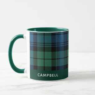 Gepersonaliseerde Plaid Clan Campbell Tartan Koffi Mok