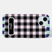 Gepersonaliseerde Plaid Gingham Case-Mate iPhone Case (Achterkant (horizontaal))