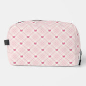Gepersonaliseerde Plaid Hearts Toilettasje (Voorkant)