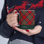 Gepersonaliseerde Plaid Holiday Rustic Stewart Tar Tweekleurige Koffiemok