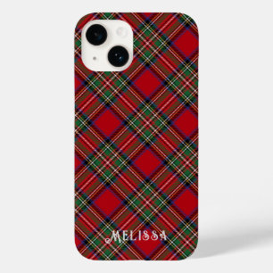 Gepersonaliseerde Plaid Red en Green Stewart Tarta Case-Mate iPhone 14 Hoesje