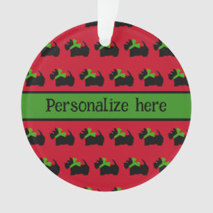 Gepersonaliseerde Plaid Scotty Dog Ornament