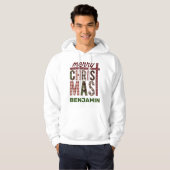 Gepersonaliseerde Plaid Stitch Mannen Funny Custom Hoodie (Voorkant volledig)