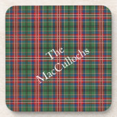 Gepersonaliseerde Plaid Tartan Rustic Bier Onderzetter (Voorkant)